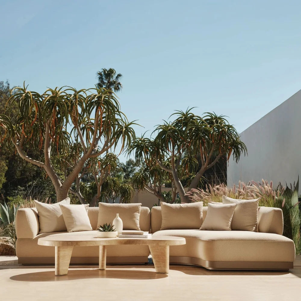 Amalfi 2-Seat Left-Arm Outdoor Sectional Sofa Set - Weather-Resistant Patio Furniture for Garden, Poolside & Backyard Relaxation