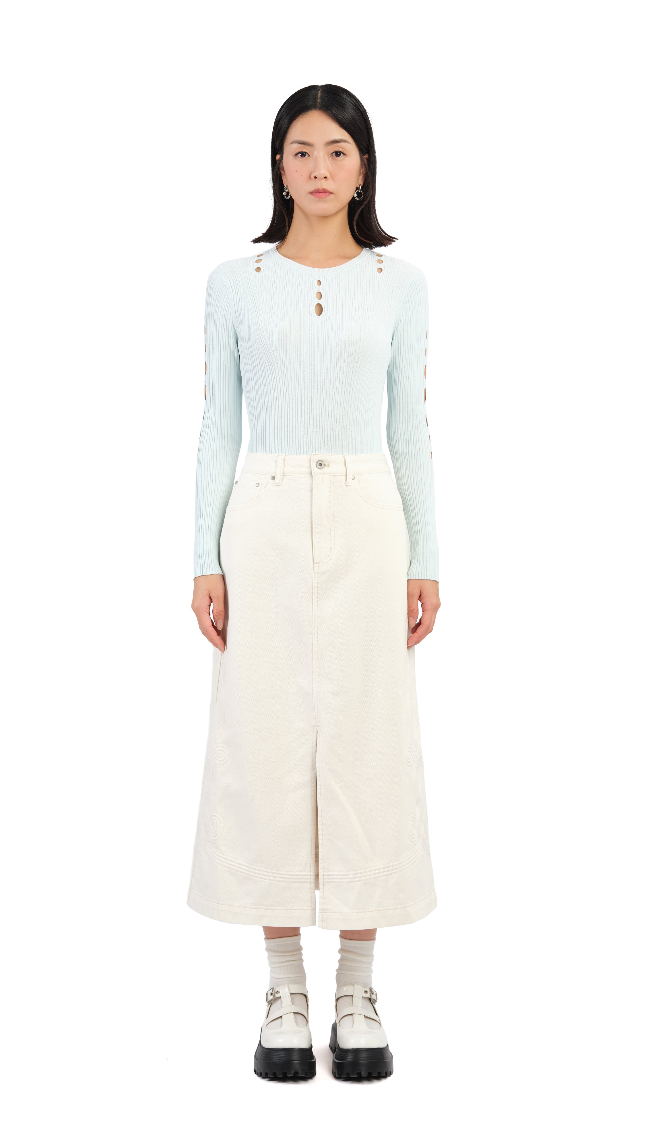 Stylish Corded Braiding Pencil Skirt for Women - Elegant Bodycon Office Work Dress for Business, Party & Formal Occasions