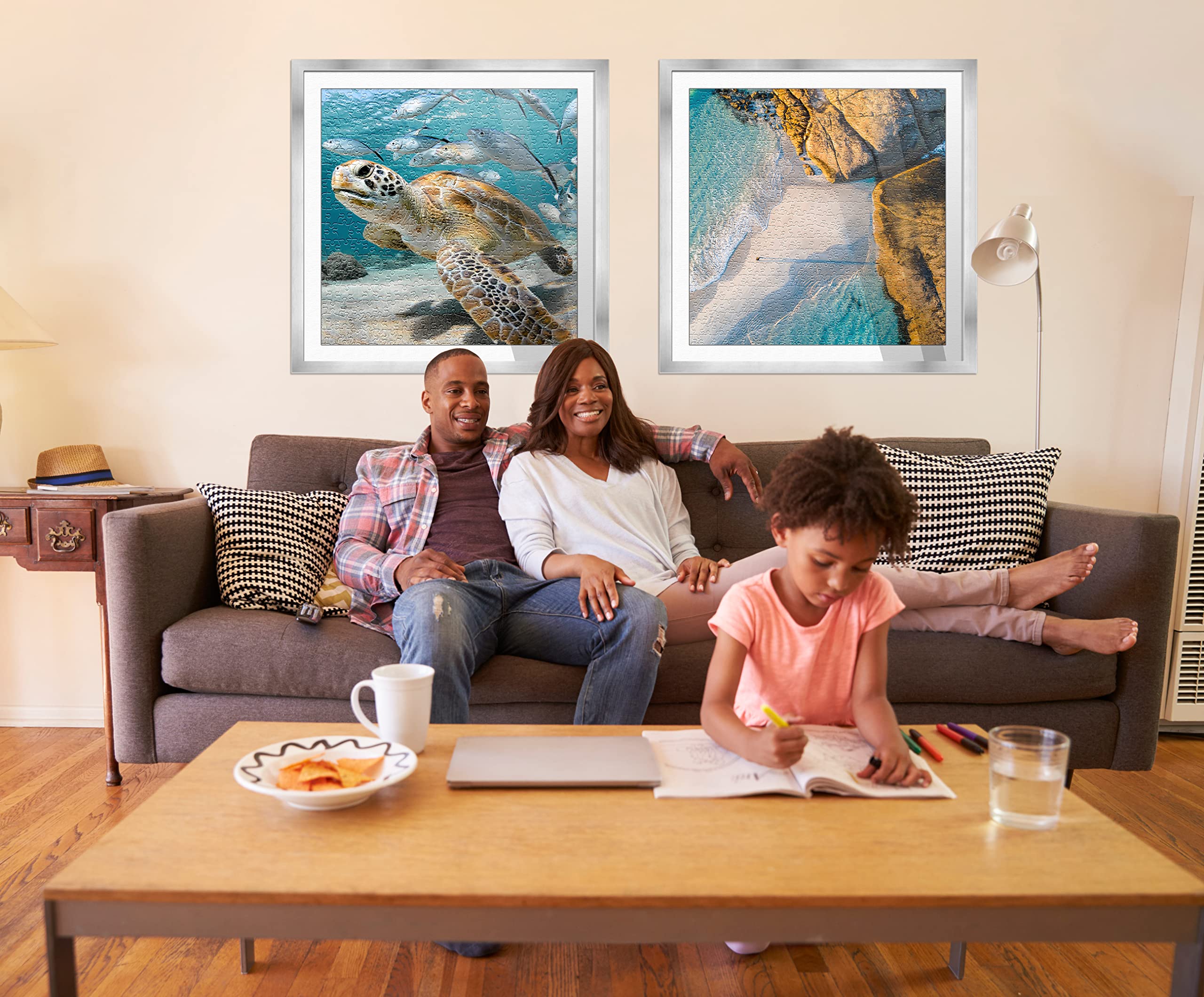 CountryArtHouse 24x32 Inch Puzzle Frame Set - White Wood Frame with Peel & Stick Puzzle Glue Sheets, Acrylic Front & Foam Backing Board - Perfect for Displaying Jigsaw Puzzles as Wall Art in Living Rooms, Bedrooms or Offices