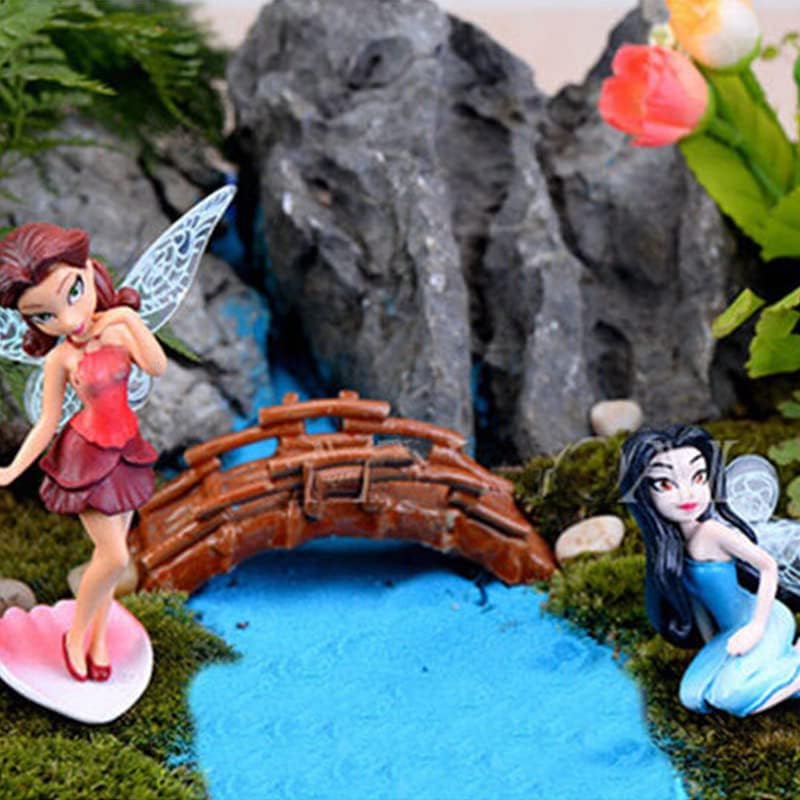 6Pcs Mini Fairy Figurines Set - Cute Plastic Garden Fairies, Angel Ornaments for Flower Pots, Planters & Outdoor Decor - Perfect for Fairy Gardens, Home Decor & Party Favors