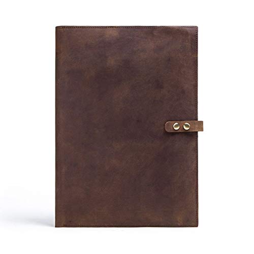 Dmtrab CF2002 iPad Pro 9.7 Inch Leather Case - Retro Crazy Horse Texture with Buckle Closure, Card Slots & Pen Holder | Protective Cover for Work, Travel & Daily Use