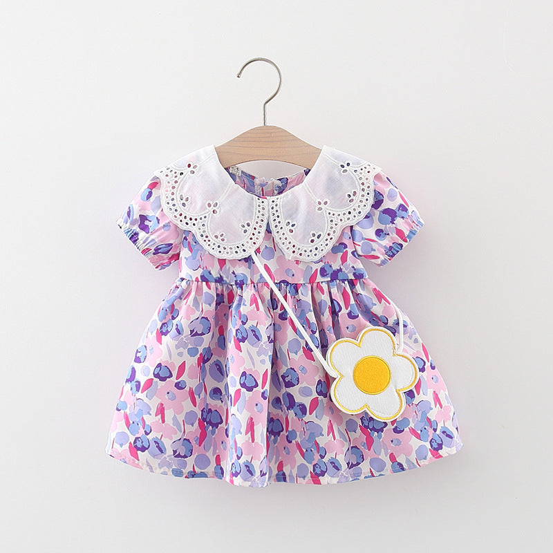 Stylish Graffiti Print Doll Collar Dress for Women - Perfect for Casual Outings, Parties, and Streetwear Fashion