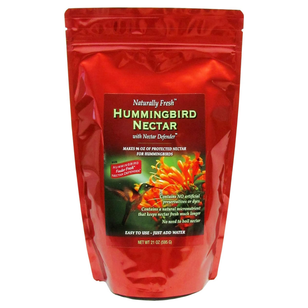 Premium Hummingbird & Oriole Nectar with Nectar Defender - 32oz Ready-to-Use Sugar Water for Wild Birds - Attract & Feed Backyard Birds - Ideal for Bird Feeders & Garden Wildlife