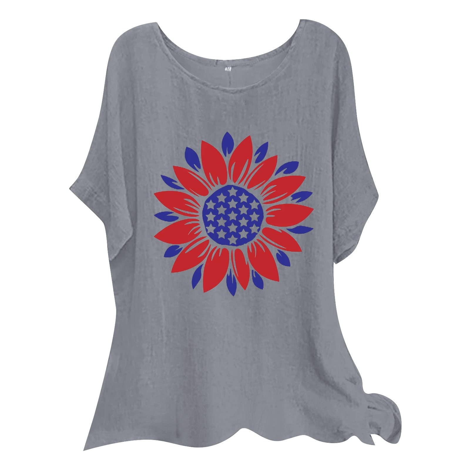 Women's Summer Short Sleeve Crew Neck Floral Letter Printed T-Shirt - Casual Slim Fit Blouse Top for Women - Perfect for Beach Outings, Daily Wear & Summer Fashion