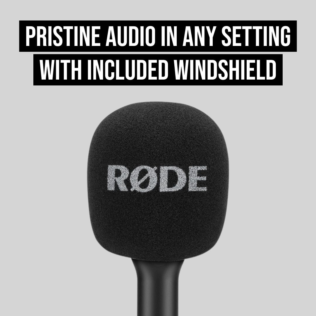 RØDE Interview GO Handheld Adaptor for Wireless Microphones (Black) - Professional Podcasting & Broadcast Recording Accessory