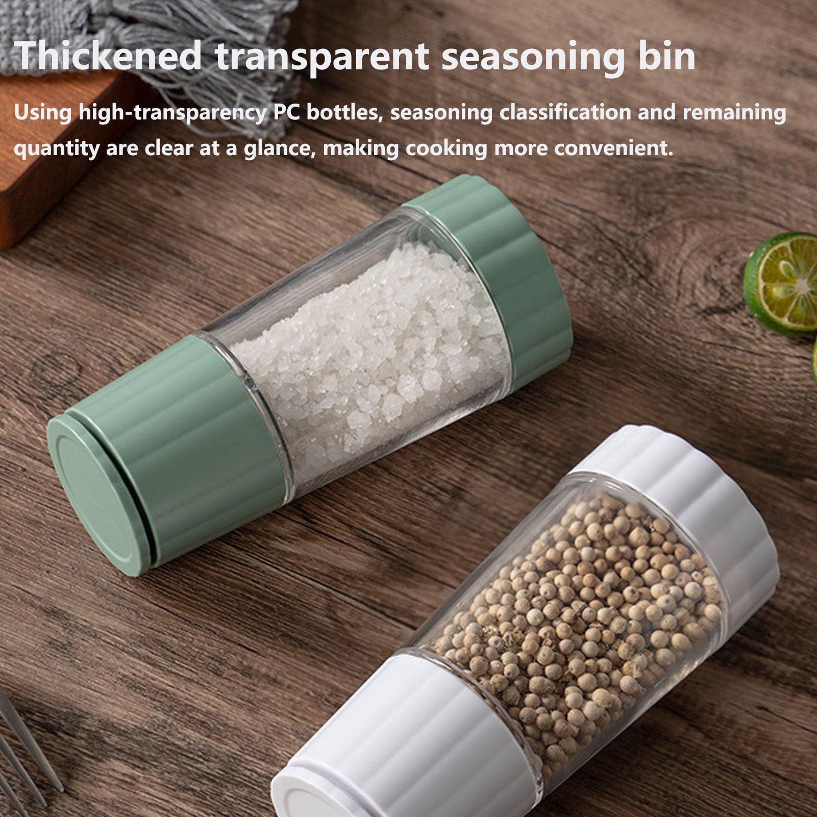 Premium Manual Salt Grinder with Adjustable Ceramic Core - Coarse to Fine Salt Mill with Removable Dust Cap & Easy Cleaning - 150ml Large Capacity for Kitchen, Restaurant & Dining Table (Green) - Perfect for Seasoning Dishes, Cooking & Tabletop Presentation