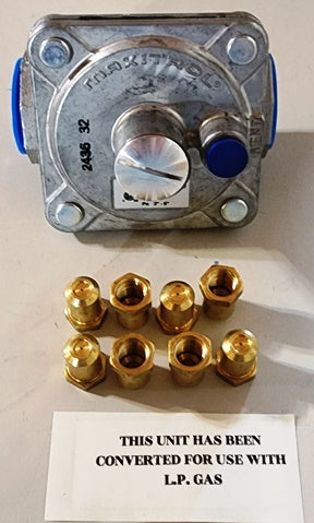 8 Burner Hot Plate Conversion Kit - Natural Gas to LP (NRE #065437) for Outdoor Cooking, Camping & Commercial Kitchens