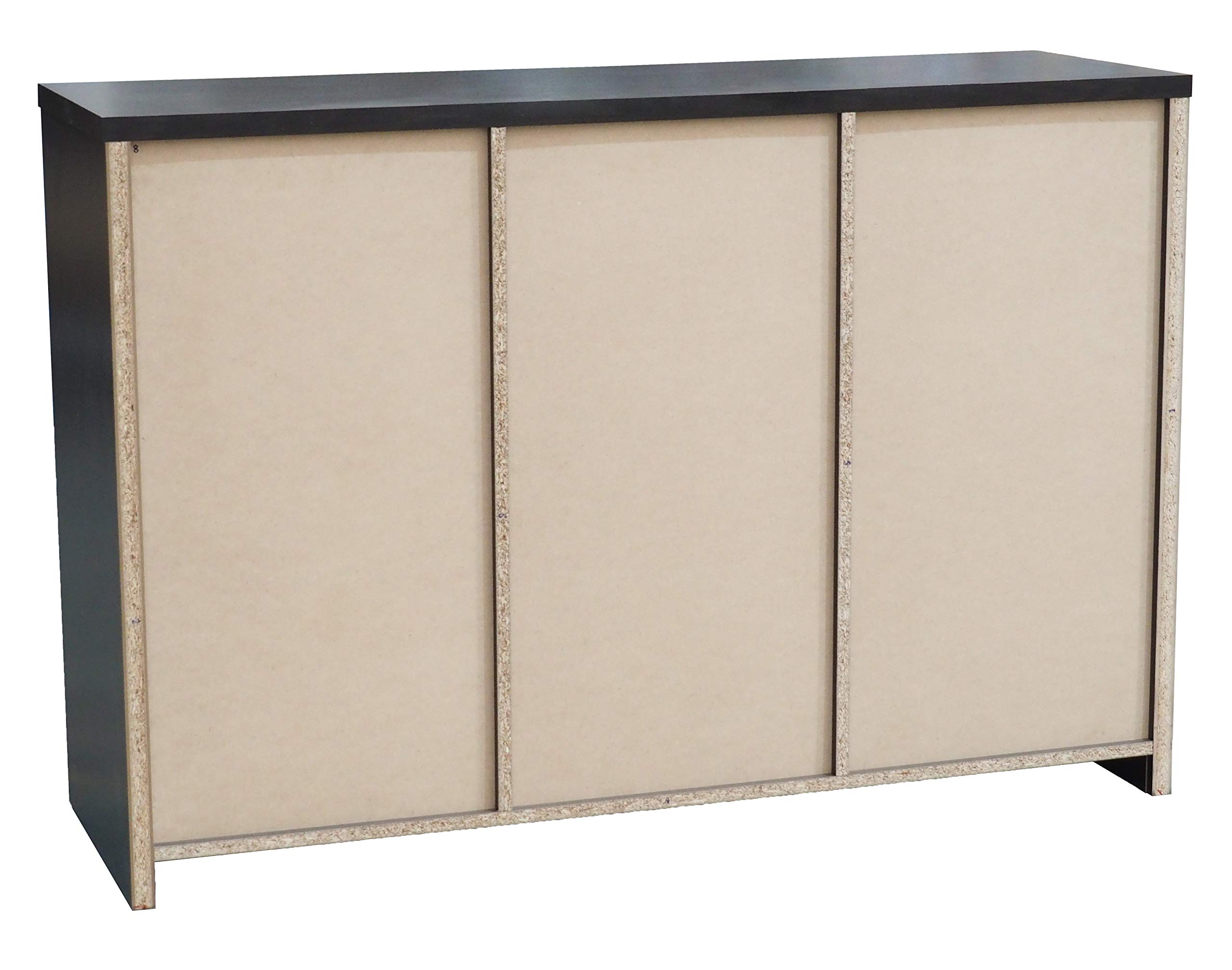 Kings Brand Solid Oak Sideboard Buffet Cabinet - Kitchen Dining Room Storage with Chocolate Finish | Entryway Buffet for Home Decor & Organization