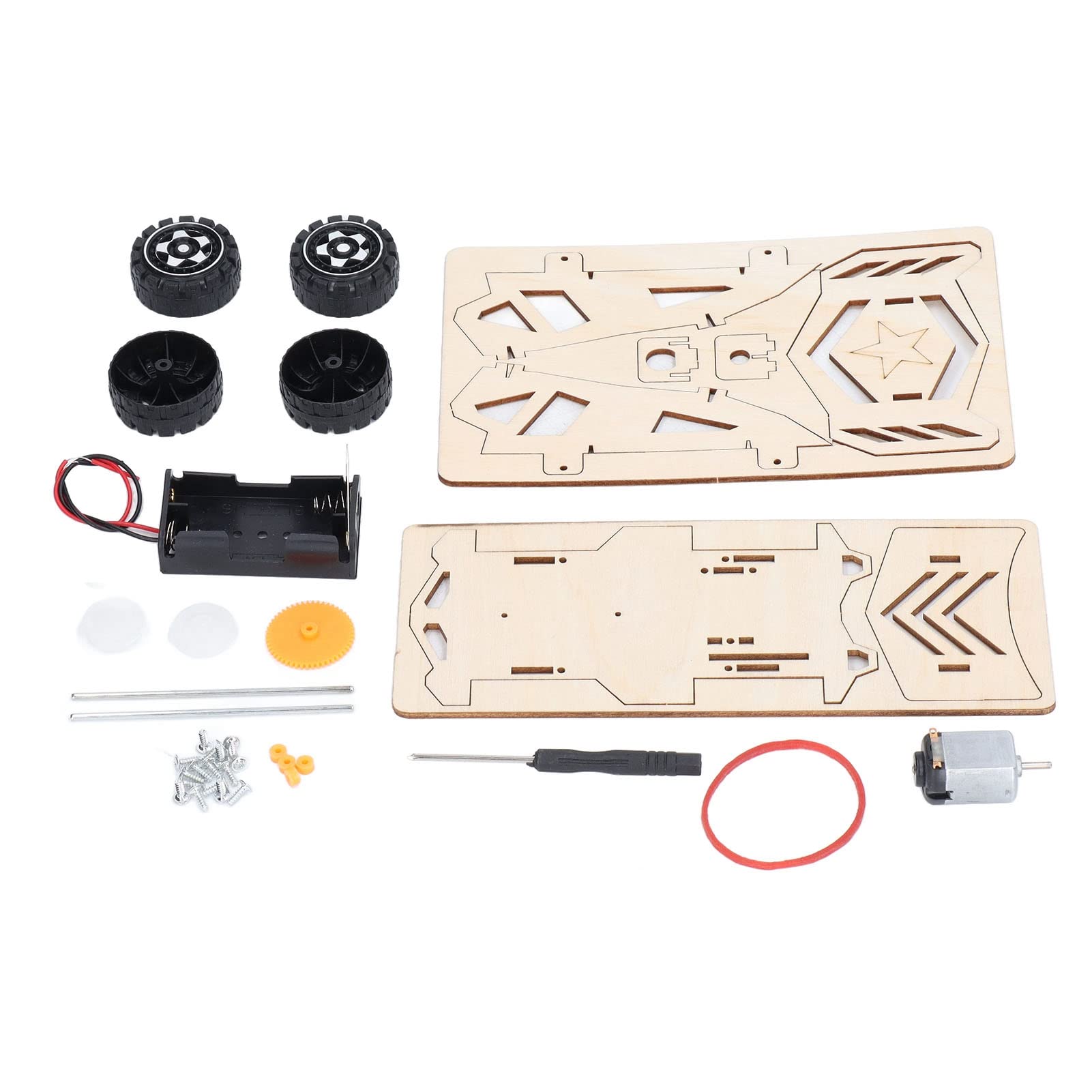 Wooden Model Car Kits - 4WD Racing Car 3D Puzzle Building Set, DIY Educational STEM Toy for Kids | Science Experiment, Birthday Gift & Home Decoration