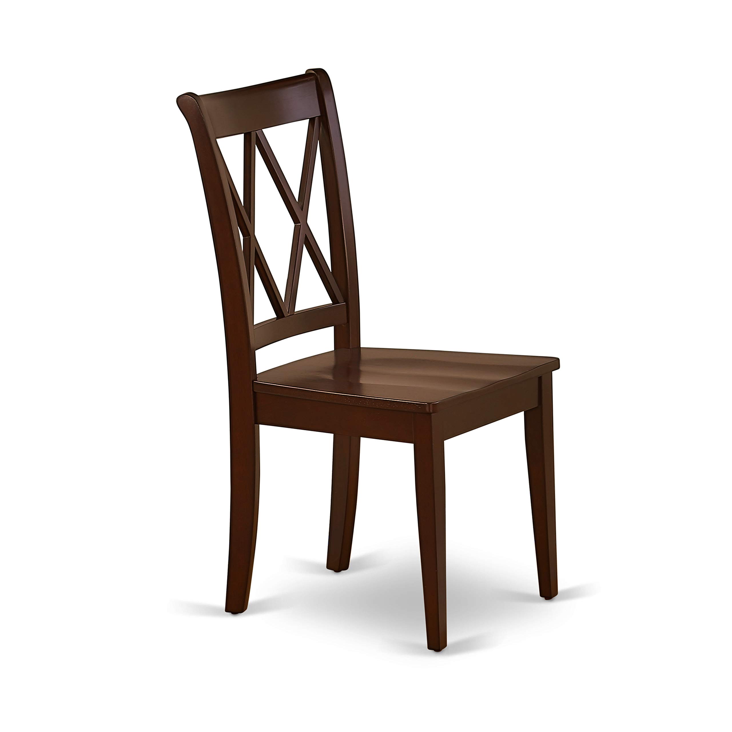 East West Furniture HLCL3-MAH-W 3-Piece Round Kitchen Table Set with Pedestal Base & 2 Dining Chairs - 42x42 Inch Mahogany - Perfect for Small Spaces, Apartments & Cozy Dining Areas