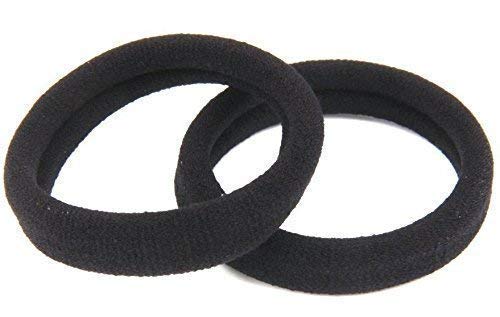 Kids Hair Rubber Bands - 12 Pack Black Elastic Hair Ties for Girls & Boys - No-Slip Ponytail Holders for School, Sports & Daily Use