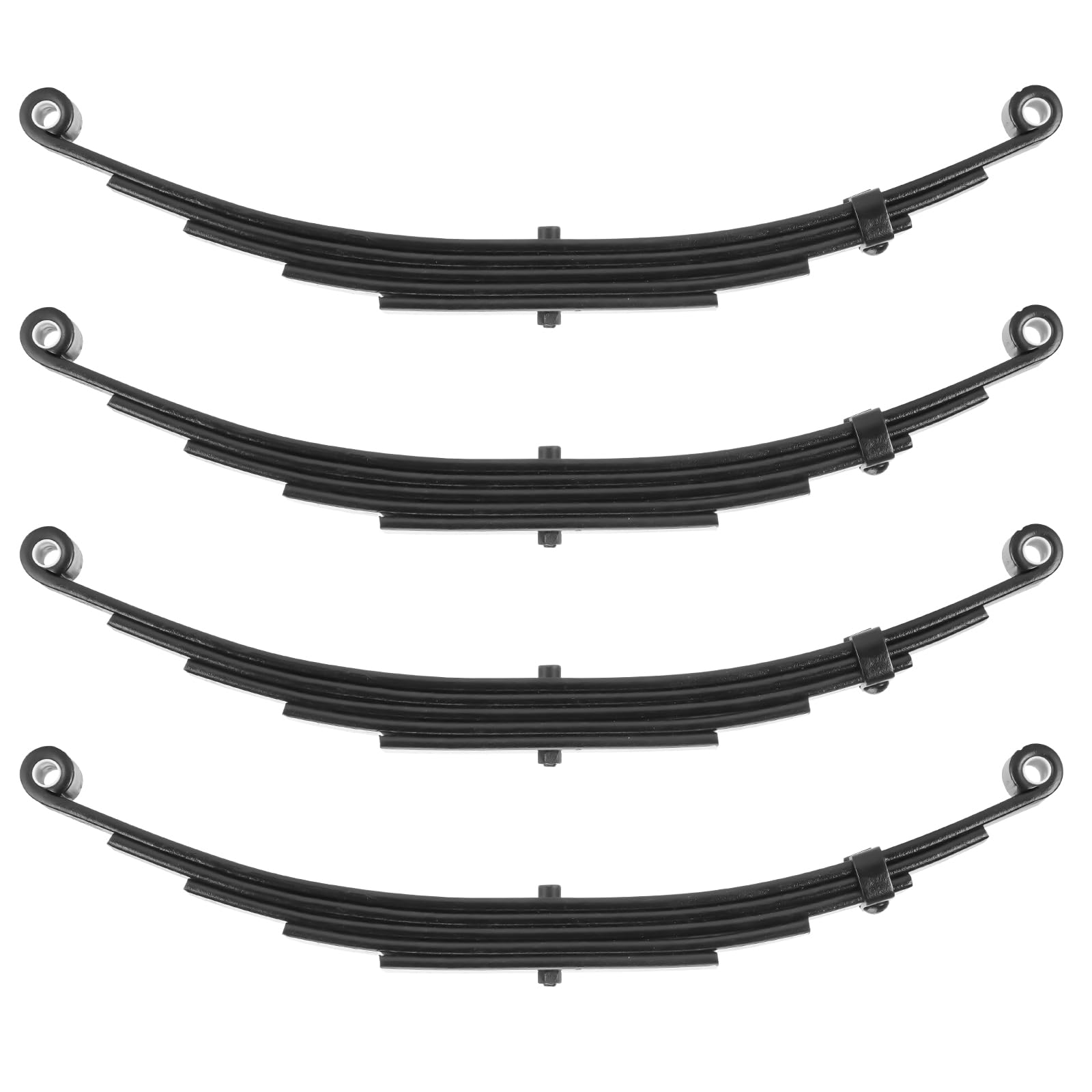 Heavy Duty 5-Leaf Double Eye Trailer Leaf Spring - 3000 lbs Capacity per Spring, 6000 lbs Axle Suspension - 25-1/4