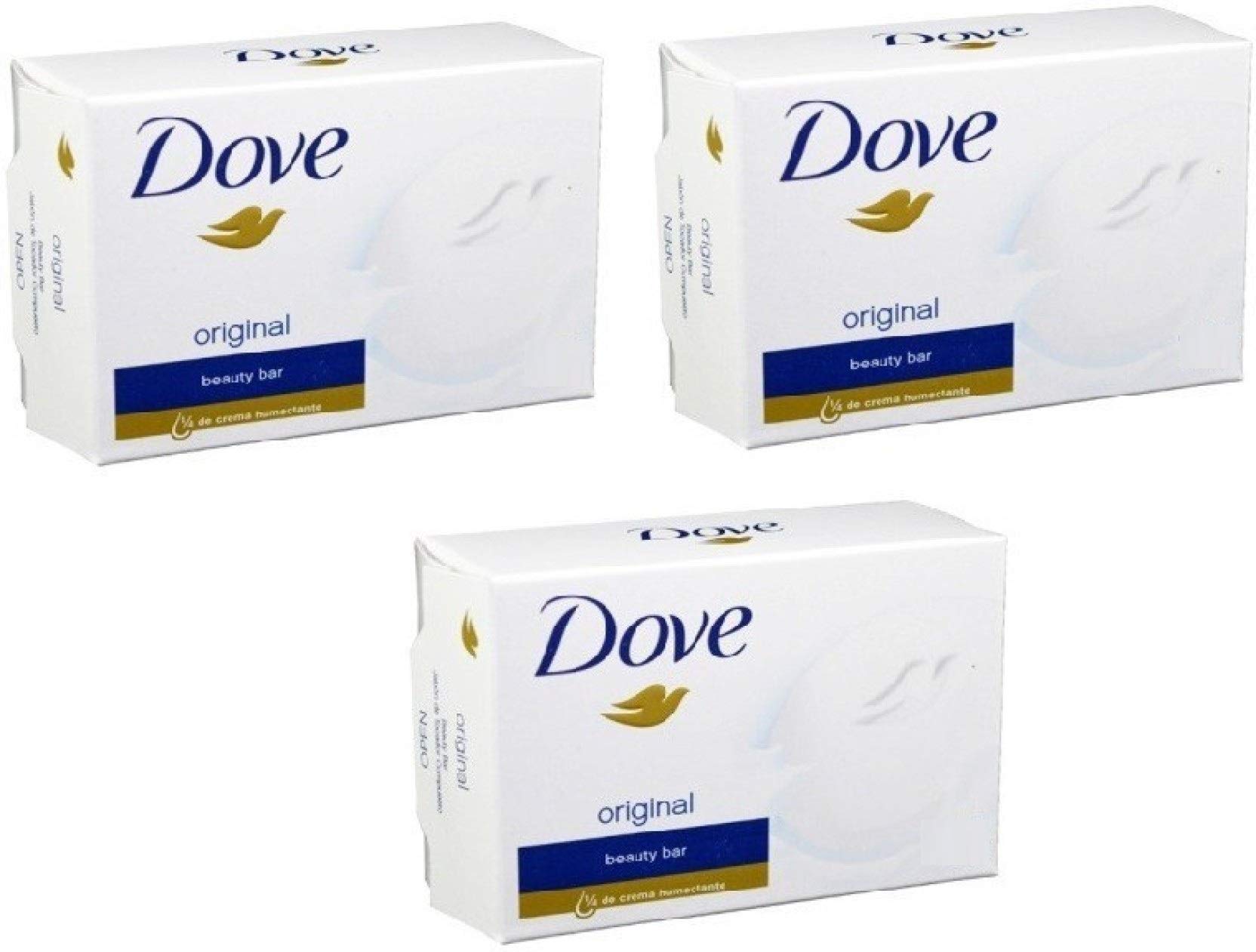 Dove Beauty Cream Bar Soap - 3 Pack (135g Each) | Moisturizing & Nourishing Body Wash for Dry Skin | Perfect for Daily Shower, Bath & Travel