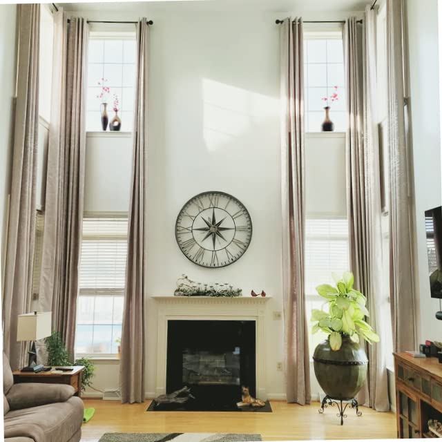 Extra Long Marble Velvet Custom Drapes 8-24 ft for High Ceilings - Champagne Color 100