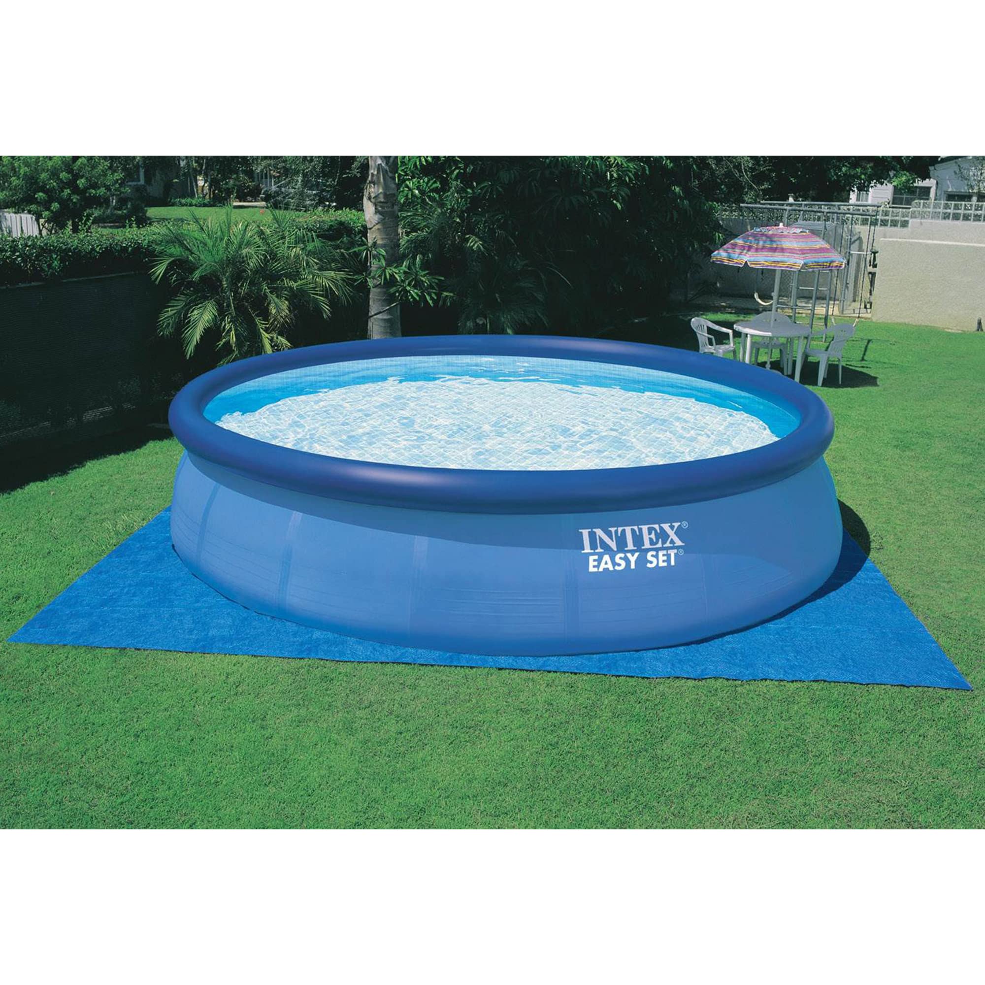 Intex 15ft x 42in Easy Set Above Ground Swimming Pool with 1000 GPH Filter Pump | Kokido Telsa 10 Automatic Pool Cleaner | Perfect for Backyard, Family Gatherings & Summer Fun