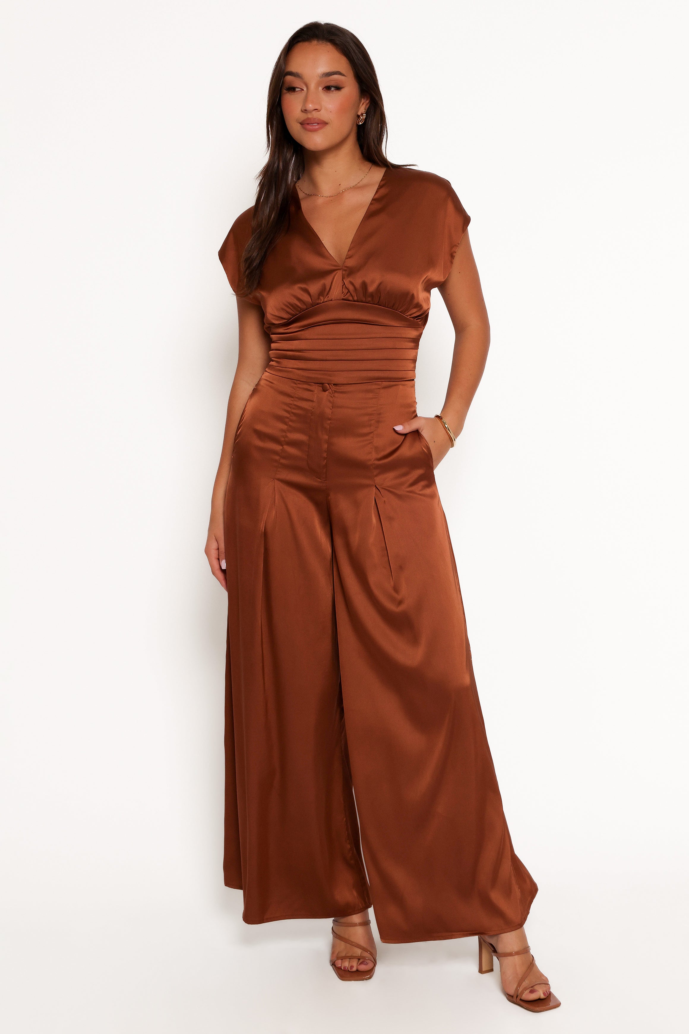 Stylish Cassie Two Piece Set in Bronze - Perfect for Summer Outfits, Beach Vacations, and Casual Wear
