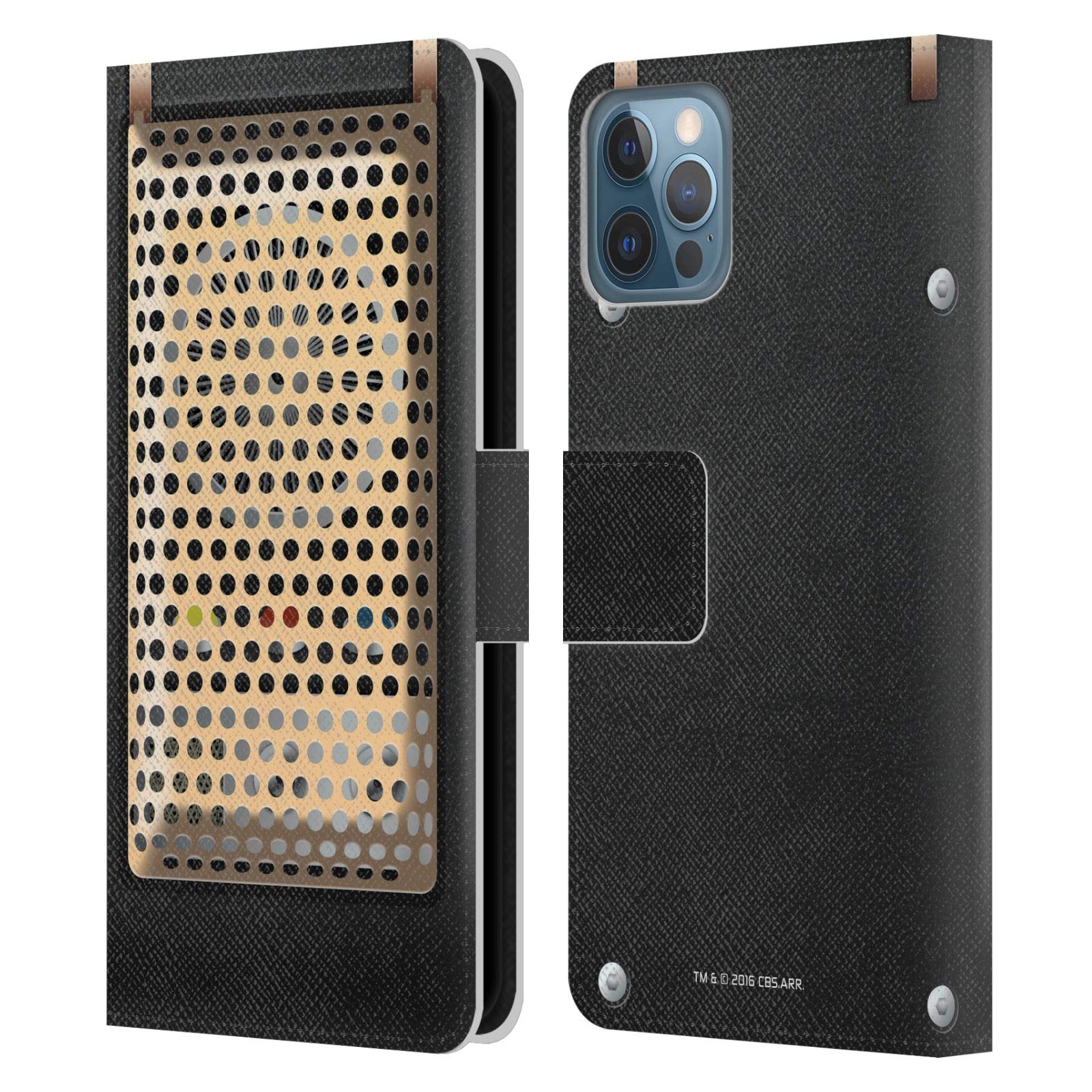 Official Star Trek Communicator Leather Wallet Case for iPhone 12/12 Pro - Licensed by Head Case Designs - Perfect for Sci-Fi Fans & Everyday Use