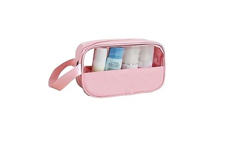 Moxtiza 1Pack Waterproof Makeup Bag for Women - Travel Cosmetic Organizer with Handle, Portable Toiletry Storage Pouch (Small Size) - Perfect for Travel, Gym, Daily Use & Gift Giving