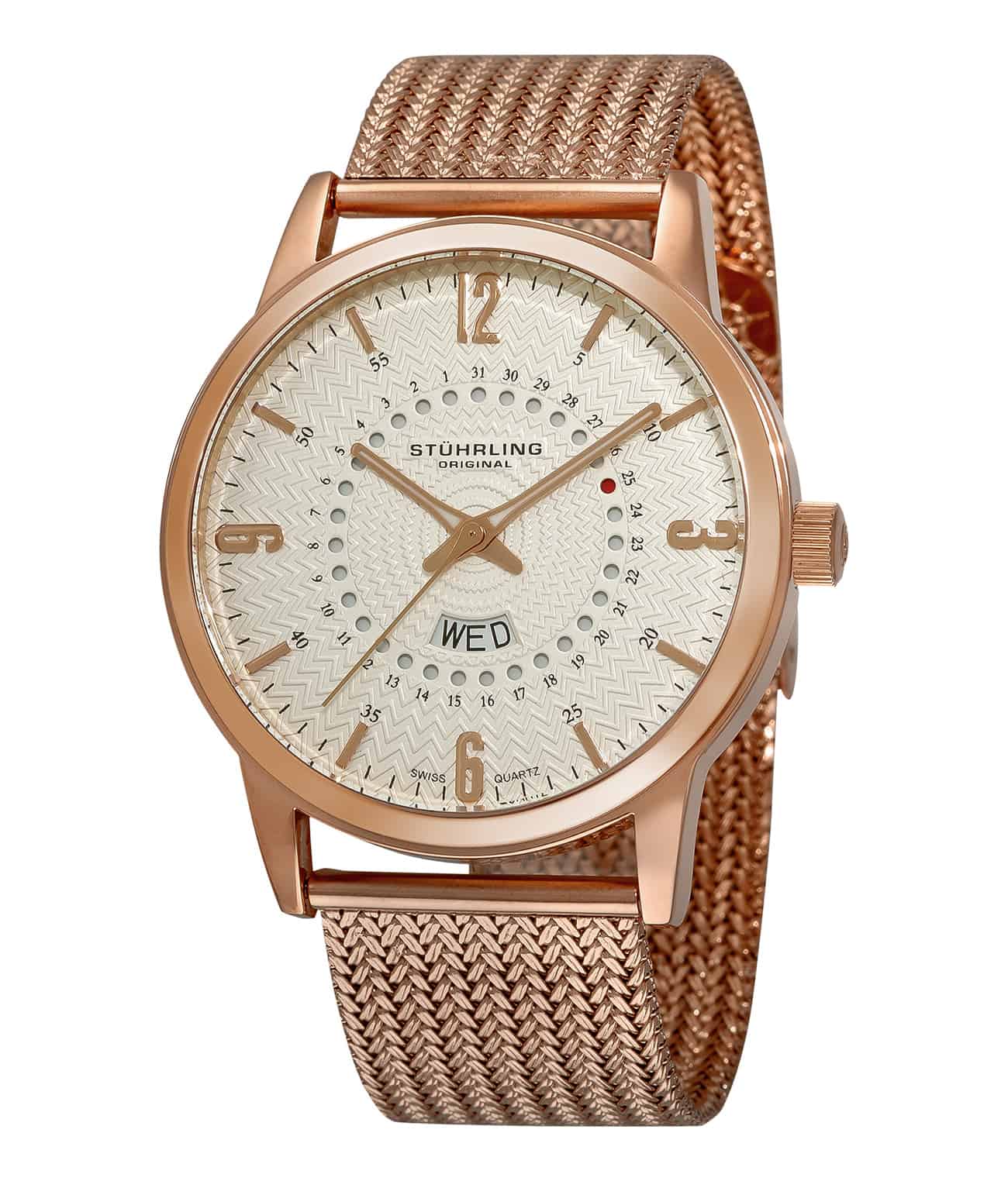 Jupiter 345M Quartz Watch 46mm Classic Mesh Band - Stylish Men's Wristwatch for Business, Casual & Outdoor Activities