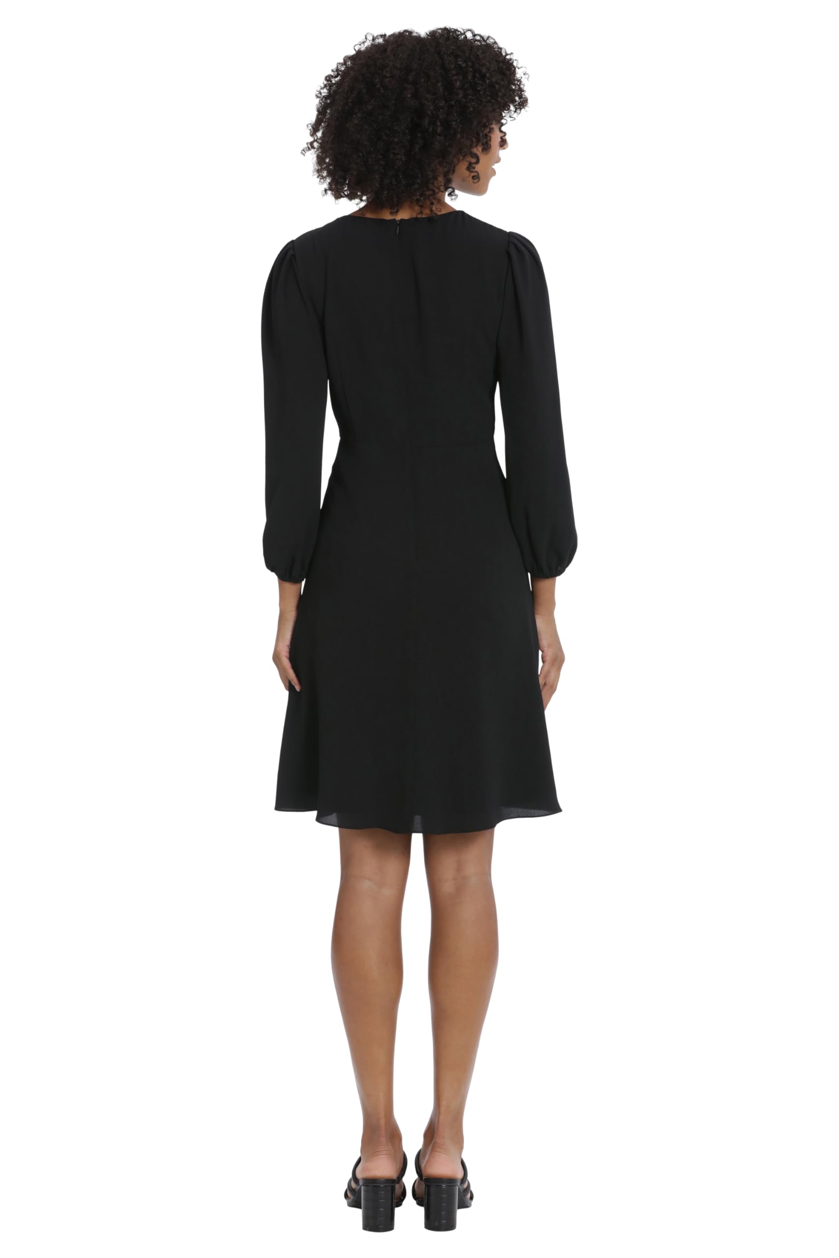 Maggy London Women's Long Sleeve Bubble Crepe Dress - Elegant Workwear & Wedding Guest Outfit for Office, Cocktail Party & Formal Events