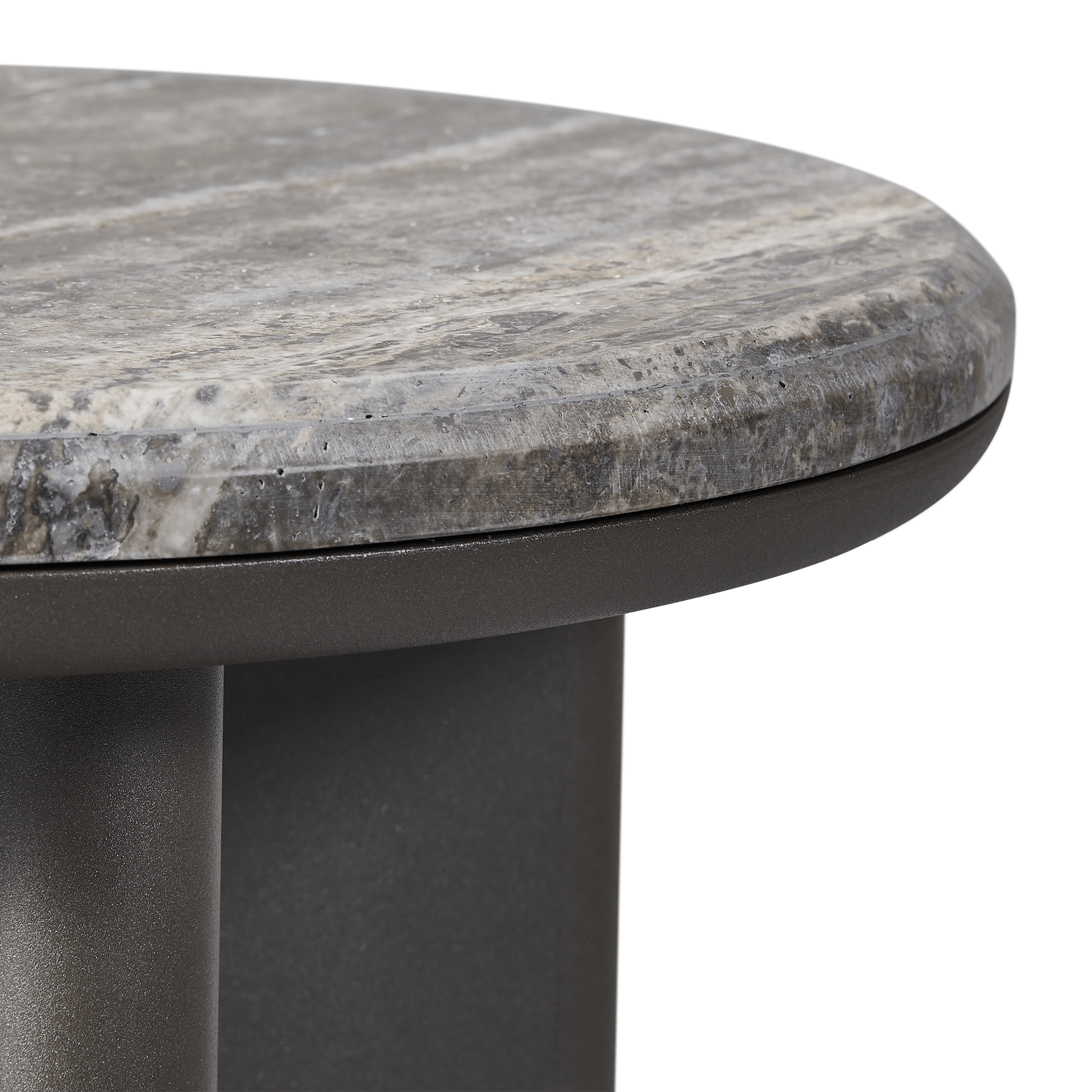 Palm Beach Aluminum Round Side Table - Outdoor Patio Furniture for Poolside, Garden, and Deck Use