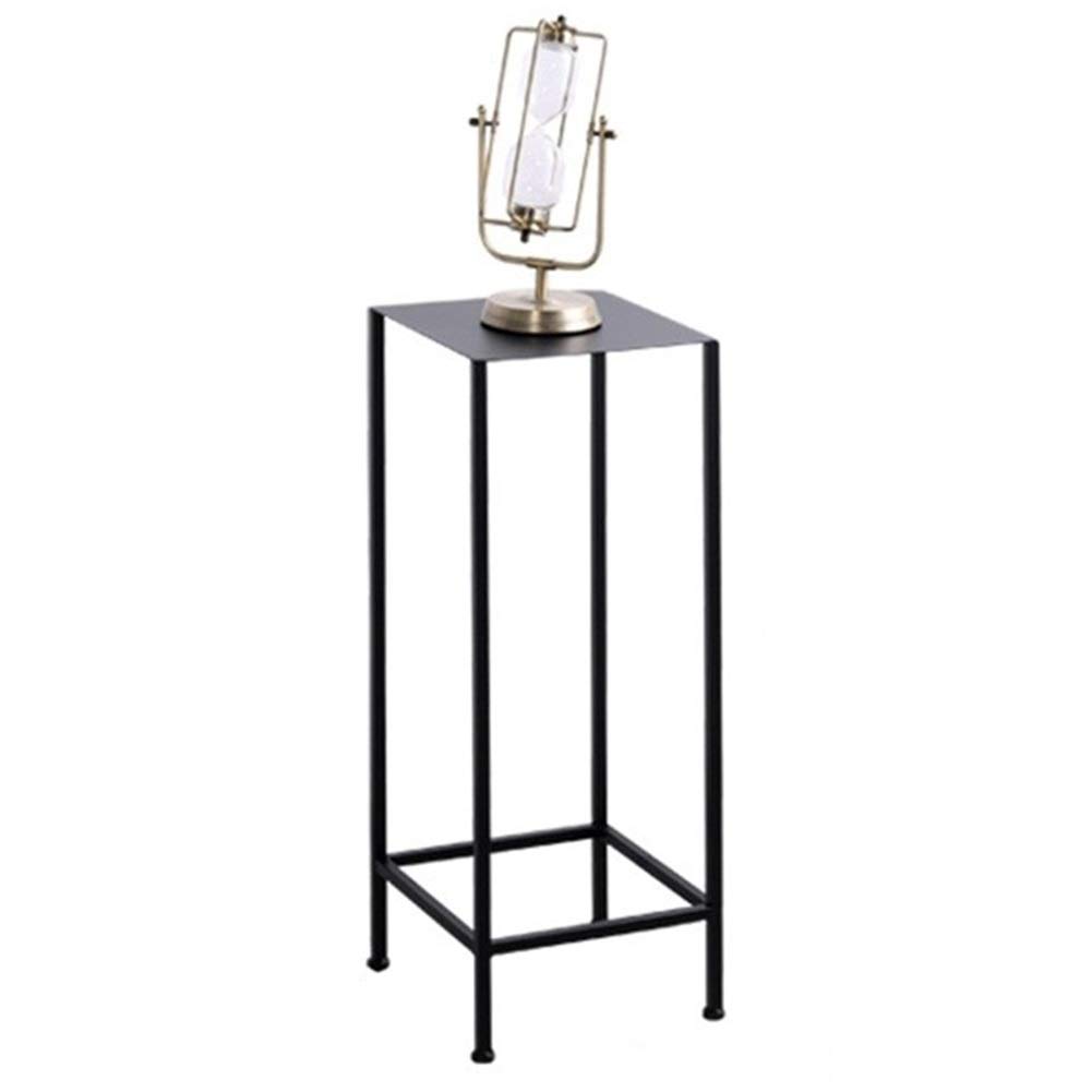 European-Style Square Black Flower Stand - Indoor Plant Holder for Living Room, Balcony & Home Decor - Durable Floor-Standing Flower Pot Stand (21x21x56cm, Black) - Perfect for Houseplants, Succulents & Home Gardening
