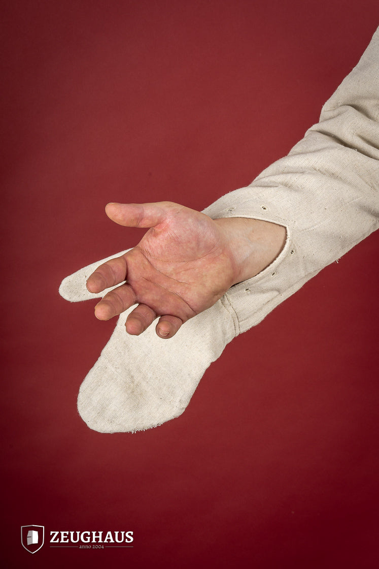 Medieval Light Gambeson with Mittens - Natural Linen Armor for LARP, Cosplay & Historical Reenactment
