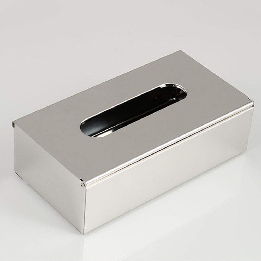 ZXY-NAN Stainless Steel Tissue Box Holder - Elegant Square Storage Container for Tissues, Towels & Paper - Perfect for Bedroom, Office & Hotel Decor