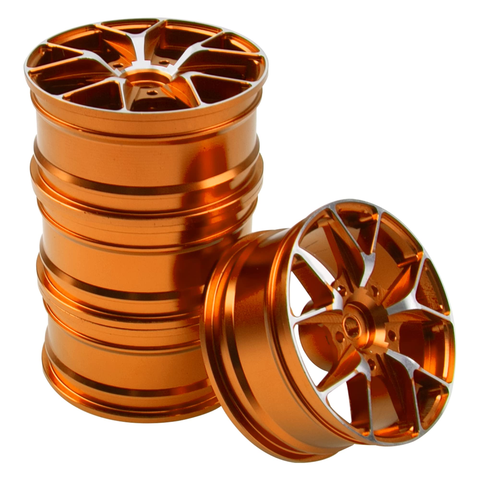ShareGoo 12mm Hex Metal Wheel Rims for 1/10 RC Drift & On-Road Racing - Compatible with HSP, Tamiya, Kyosho, RedCat, Sakura, WLtoys - Golden (Perfect for Touring Cars & Competitive RC Drifting)
