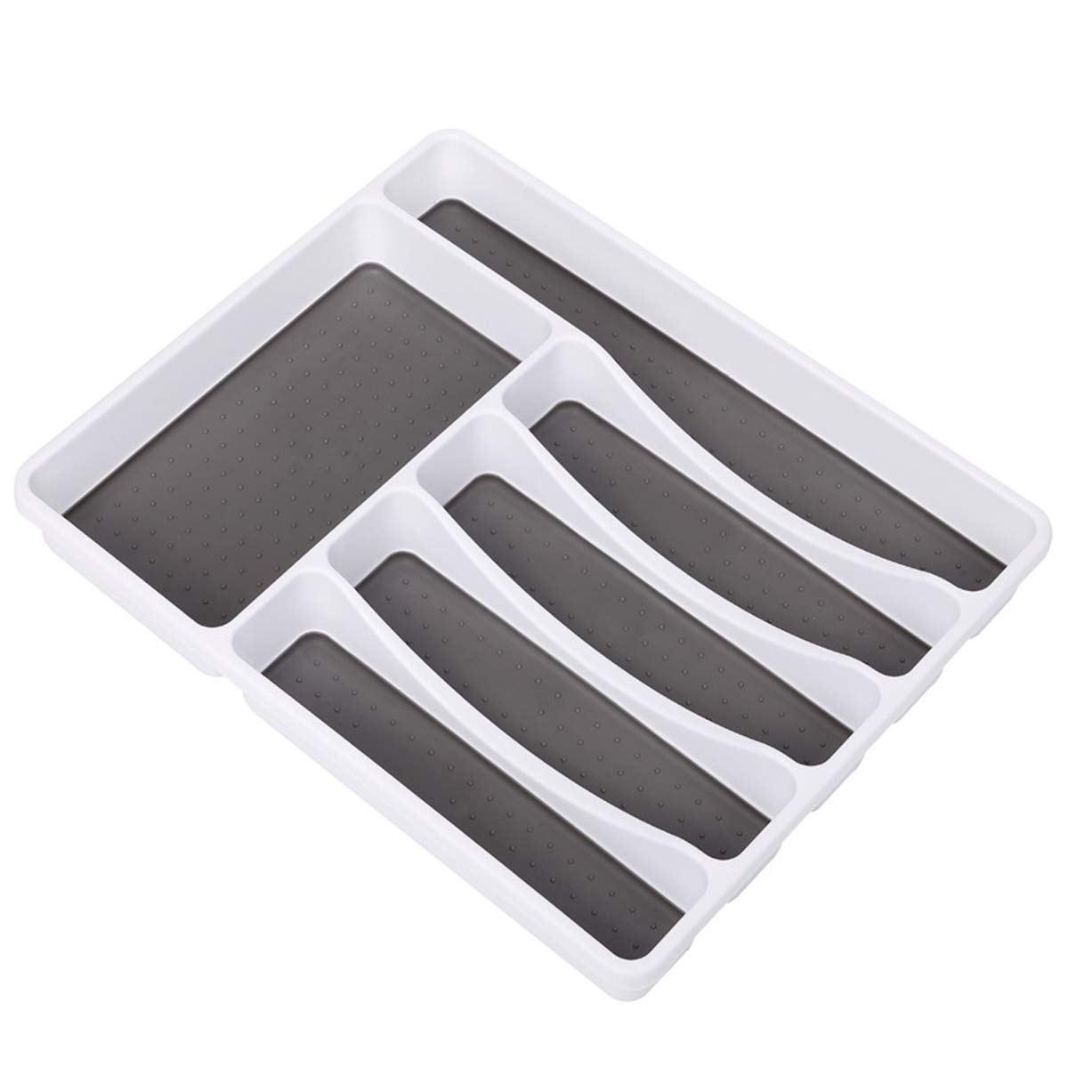 Stainless Steel Cutlery Drawer Organizer - Expandable Silverware Tray with Adjustable Dividers for Kitchen Utensil Storage | Perfect for Organizing Knives, Forks, Spoons in Kitchen Drawers