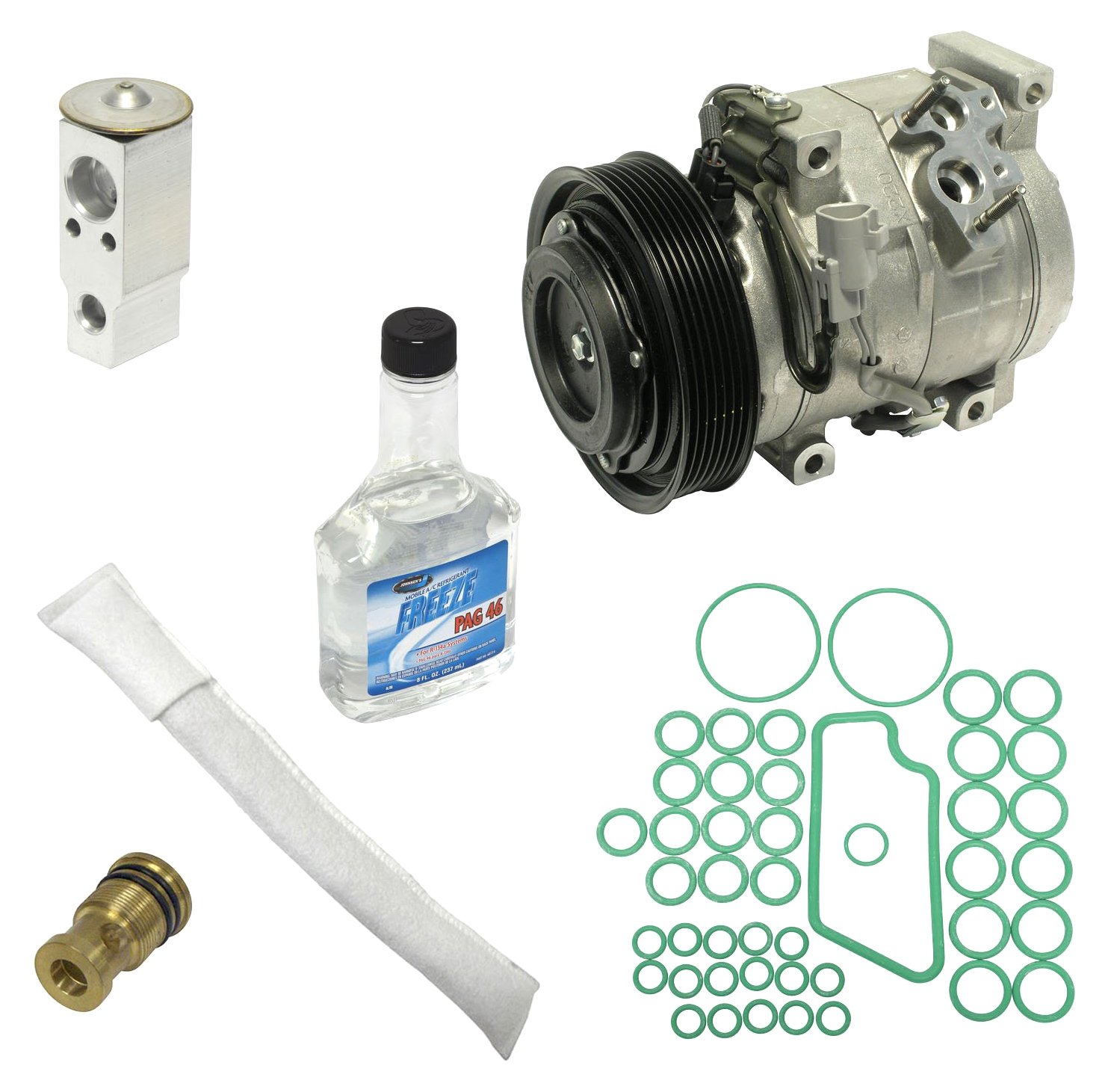 Universal KT 1046 Air Conditioner Compressor Kit - Complete A/C Component Set for Car & Truck HVAC Systems - Perfect for AC Repair & Maintenance