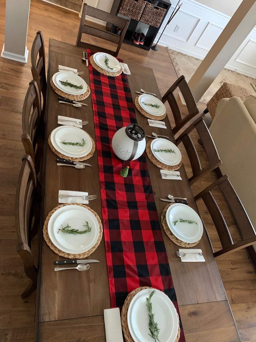 2 Pack Natural Wicker Braided Placemats - 13.5 Inch Round Woven Rattan Table Mats for Dining, Rustic Water Hyacinth Straw Chargers | Perfect for Farmhouse, Boho, and Coastal Home Decor