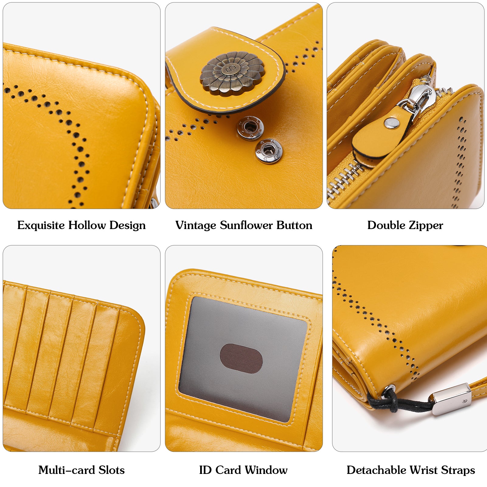 Lomy Big Wallet for Women with Wristlet - Large Capacity RFID Blocking Leather Wallet for Travel, Shopping & Everyday Use