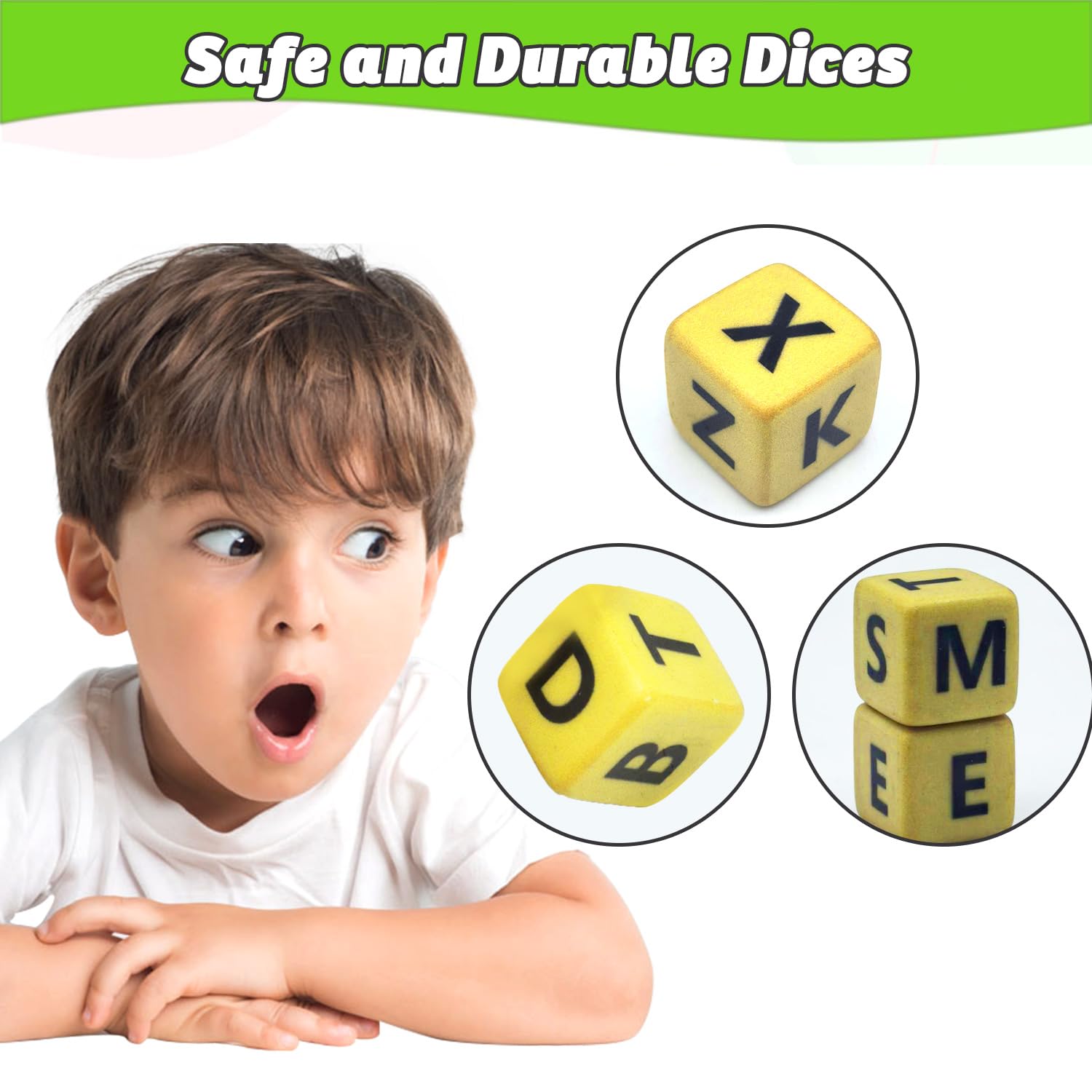 2PC Crossword Solitaire Dice Game - 12 Letter Dice Set with Travel Case | Fun Word Building Game for Kids & Adults | Perfect for Family Game Night, Travel Entertainment & Classroom Learning