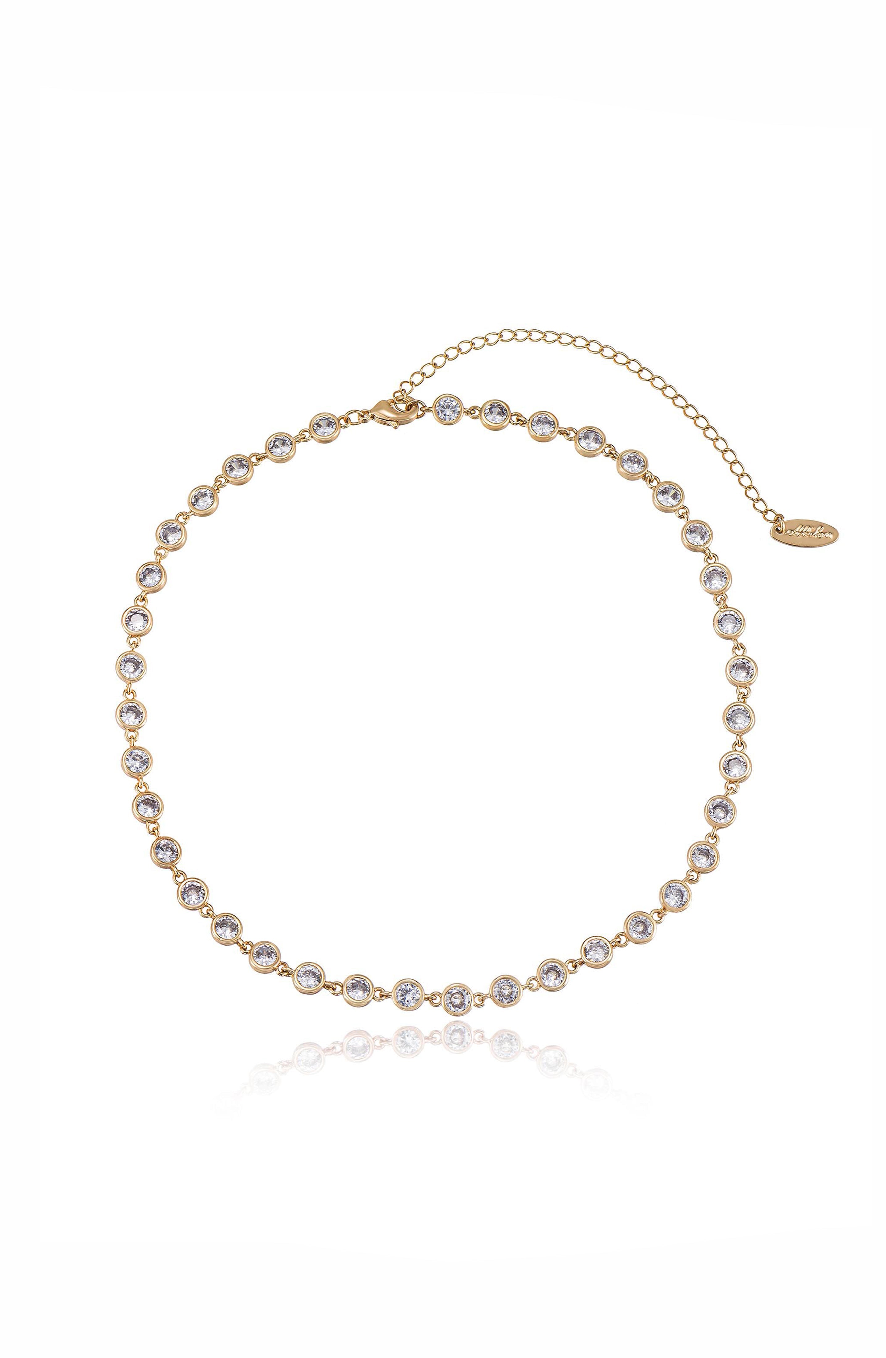 Elegant Crystal Disc & Link Necklace for Women | Trendy Layered Chain Jewelry for Daily Wear & Special Occasions