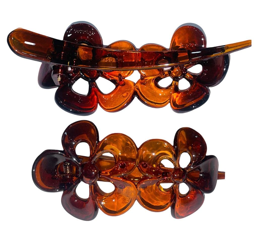 2-Piece Large Butterfly Hair Clips for Women - Korean Style Clutch Claw Clips in Black & Brown | Perfect for Updos, Ponytails and Everyday Hair Accessories