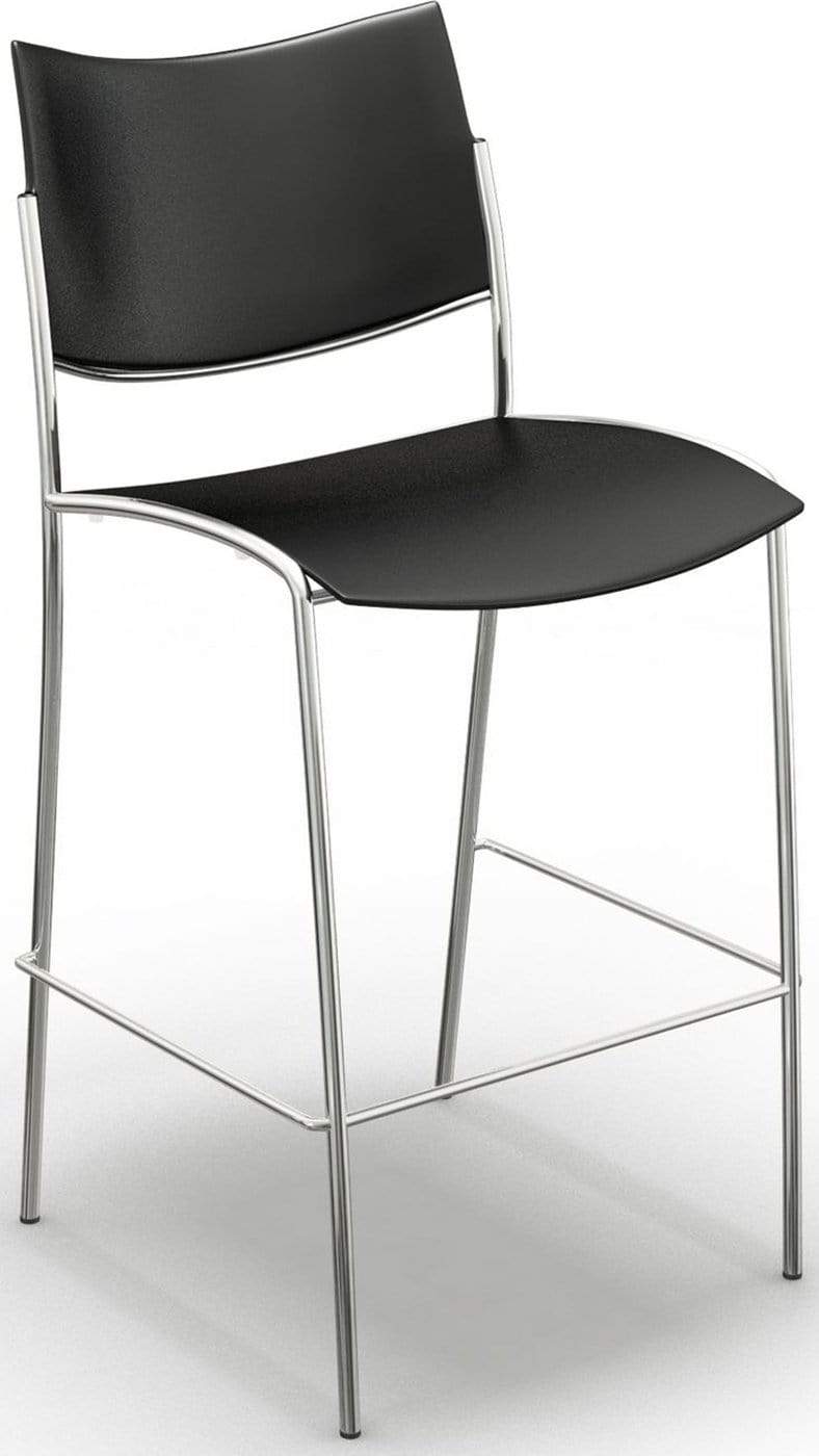 Safco Mayline Escalate Plastic Bistro Stool Set of 2 - Stackable Indoor Outdoor Bar Stools for Kitchen, Patio, Restaurant & Cafe Use [ESS2]