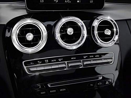 Mercedes Benz C300 W205 GLC300 2015-2021 Air Vent Rhinestone Decals - 15pcs Car Bling Interior Accessories for Luxury Style & Personalization - Perfect for Car Shows, Gifts, and Customization