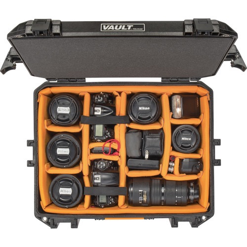 Pelican Vault V550 Standard Equipment Case with Foam & Dividers - Durable Black Protective Case for Tools, Cameras, Electronics | Ideal for Travel, Storage & Outdoor Adventures