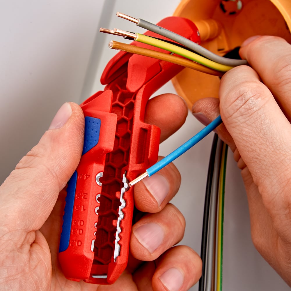 Knipex ErgoStrip Universal Wire Stripping Tool - Professional Electrical Tool for DIY, Home Improvement & Electricians | Perfect for Wiring, Cable Stripping & Electrical Repairs