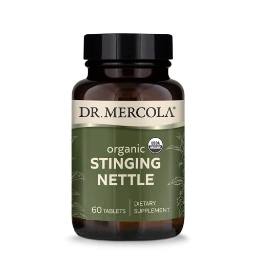 Dr. Mercola Organic Stinging Nettle Supplement - 60 Tablets (60 Servings) | Non-GMO, Gluten Free, Soy Free, USDA Certified Organic | Supports Immune Health & Seasonal Wellness