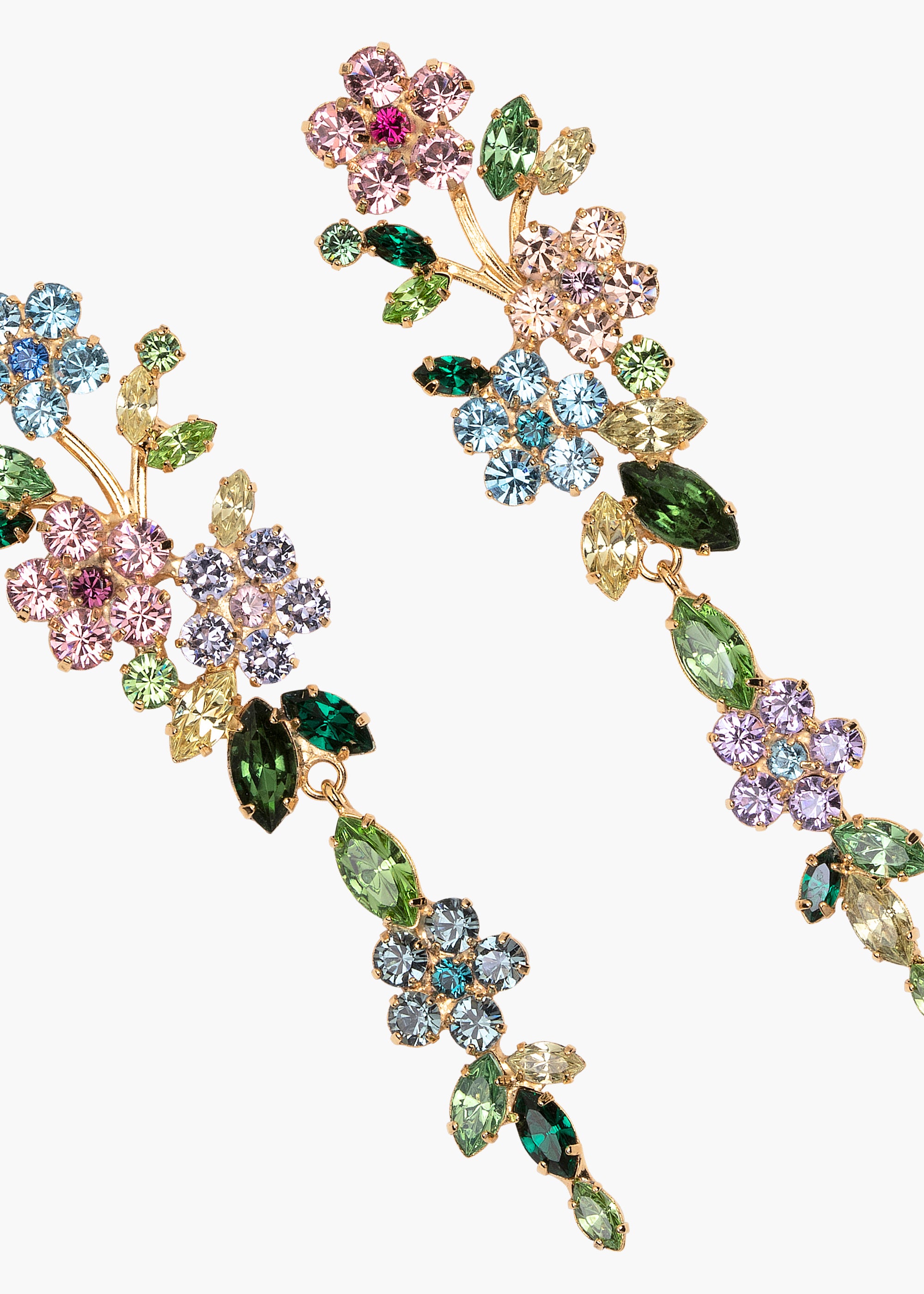 Verlee Elegant Dangle Earrings for Women - Gold Plated Hoop Earrings with Crystals - Perfect for Parties, Weddings & Evening Events