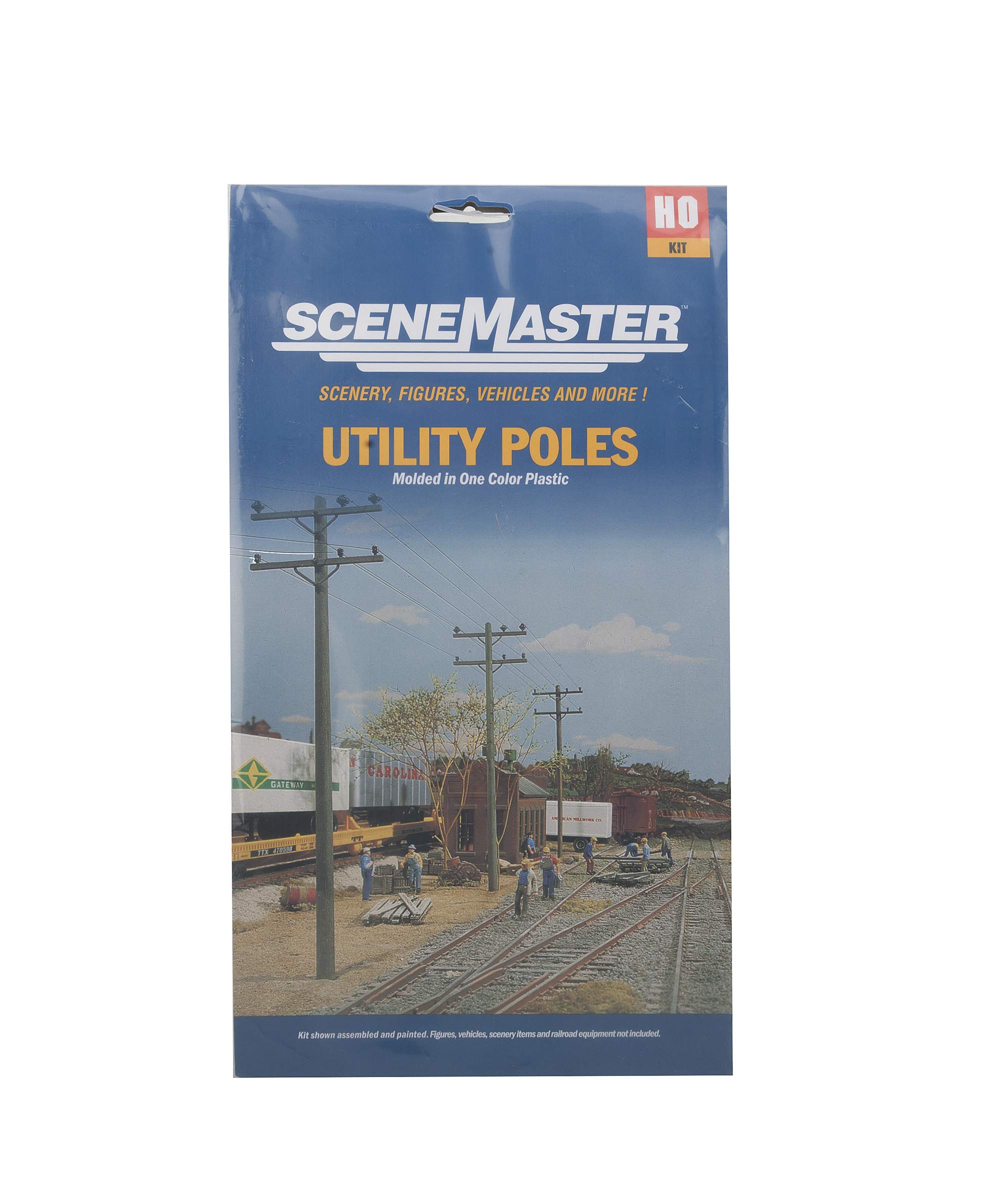 Heavy Duty Electric Utility Pole Set for Outdoor Power Lines - Durable & Weatherproof for Construction, Farm, and Rural Power Distribution