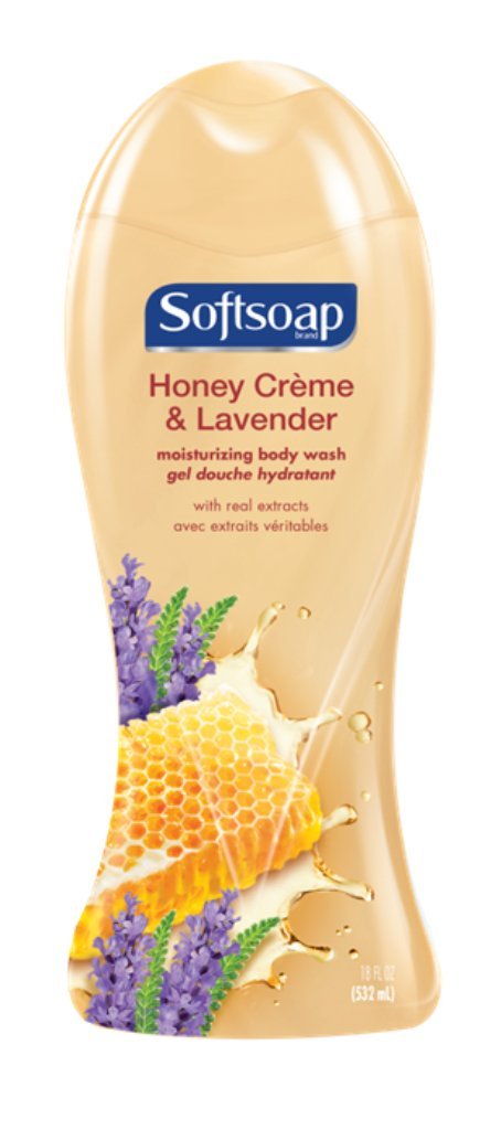Softsoap Moisturizing Body Wash with Honey Creme & Lavender - 18 fl oz | Hydrating Shower Gel for Dry Skin | Perfect for Daily Use & Relaxing Bath Time
