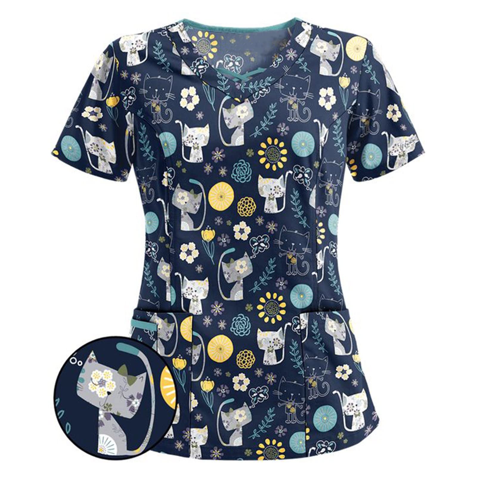 Plus Size Women's Scrubs - Classic & Comfortable Loose Fit Scrub Tops for Nurses, Doctors & Healthcare Professionals | Workwear & Hospital Uniforms