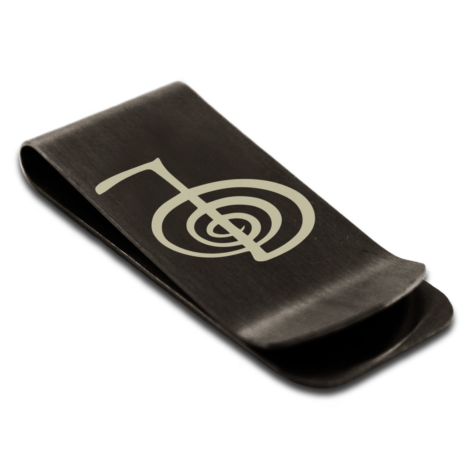 Stainless Steel Reiki Cho Ku Rei Power Symbol Money Clip & Credit Card Holder - Perfect for Spiritual Healing, Meditation, and Everyday Wallet Organization