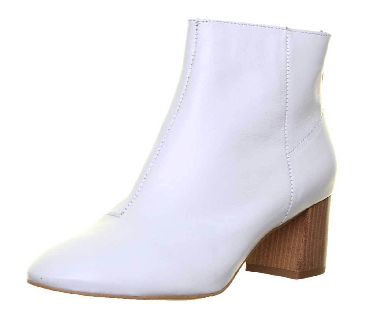 Justin Reece 7300 Women's Super Soft Ankle Boots - Comfortable Winter Booties for Women, Size 6 UK (White) - Perfect for Casual Outfits, Office Wear & Holiday Parties
