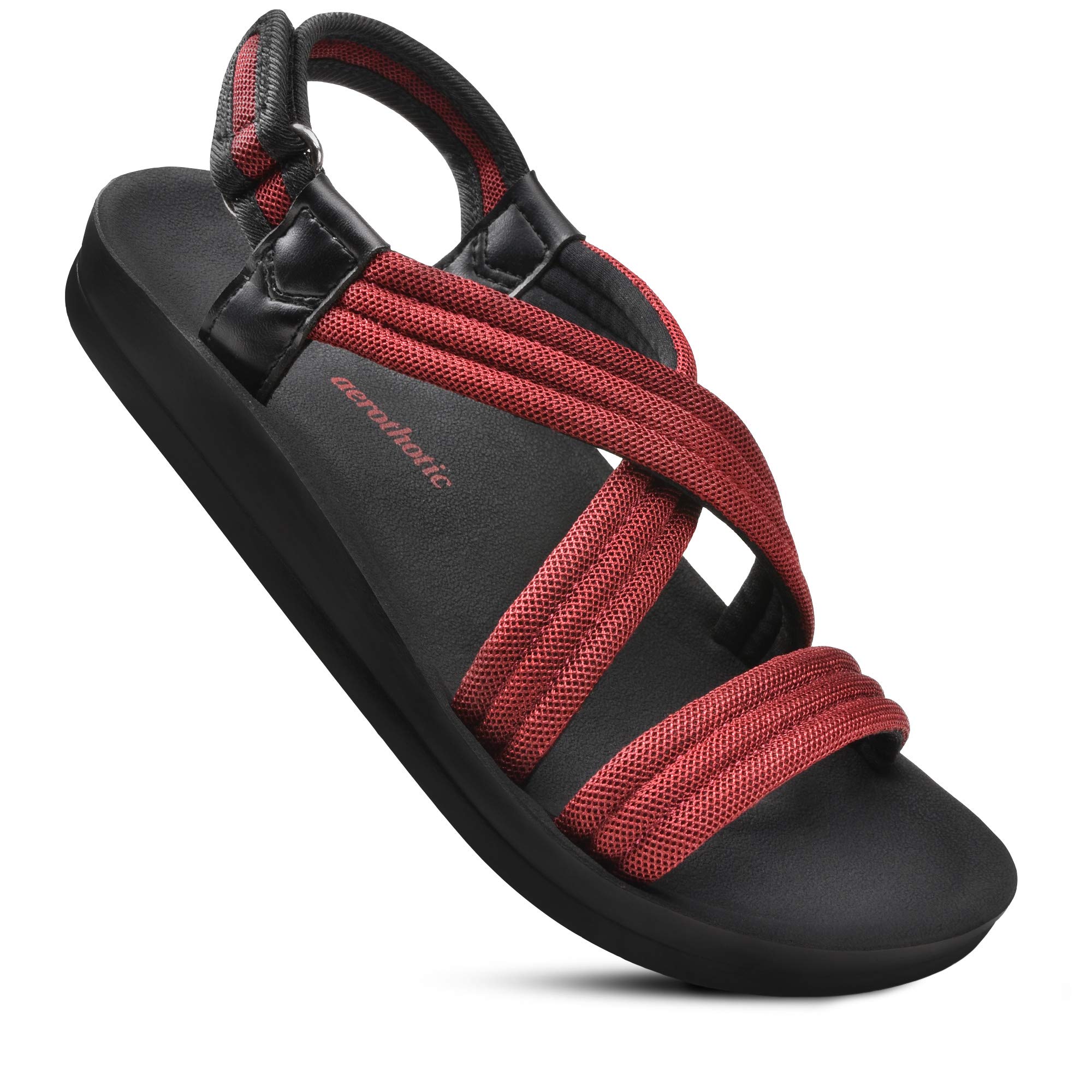 AEROTHIC Women's Arch Support Slingback Sandals - Comfortable Walking Shoes for Travel, Work & Casual Wear | Lightweight & Supportive Footwear for All-Day Wear