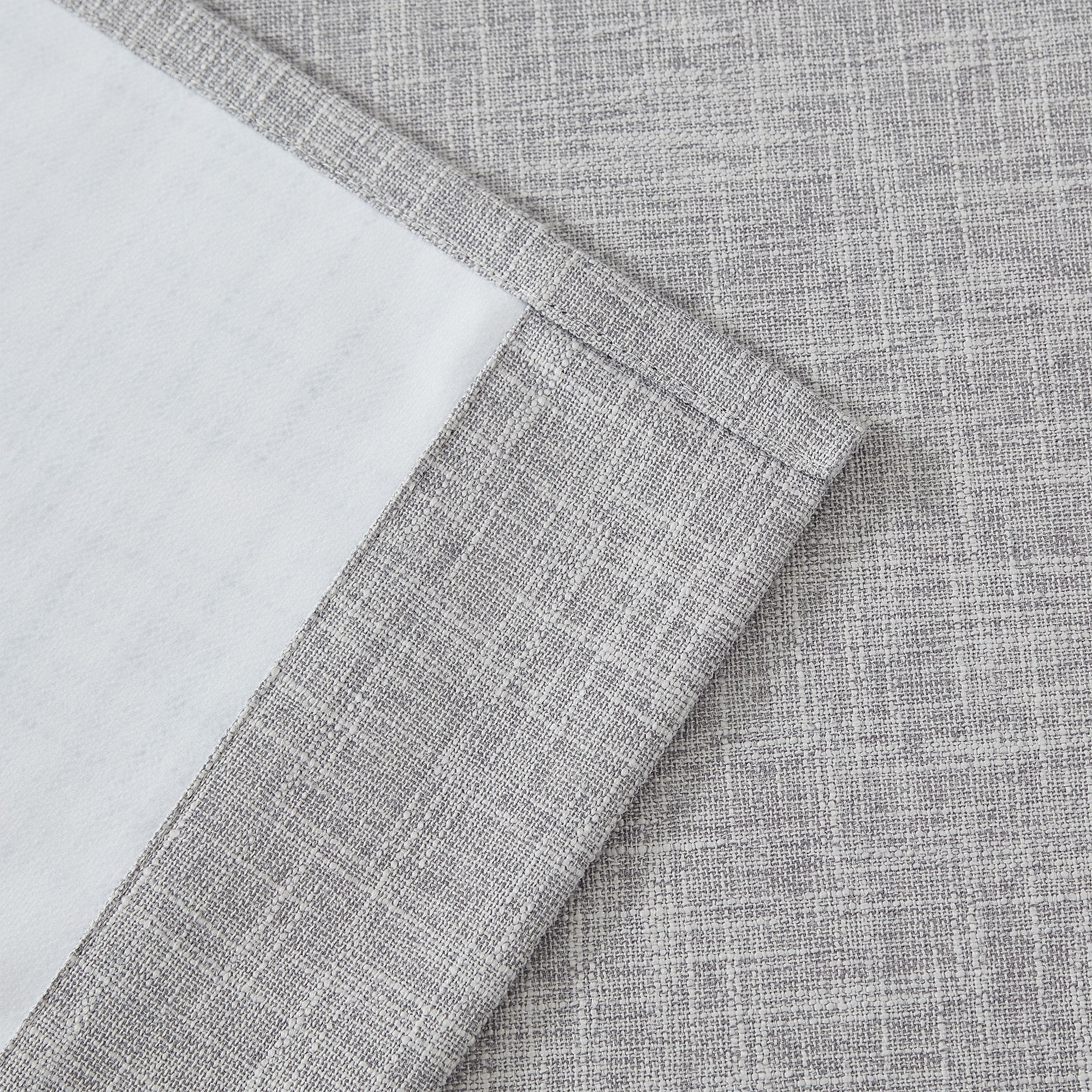 Zaab Silver Flynn Blockout Single Concealed Tab Curtain - Blackout Window Treatment for Bedroom & Living Room Privacy