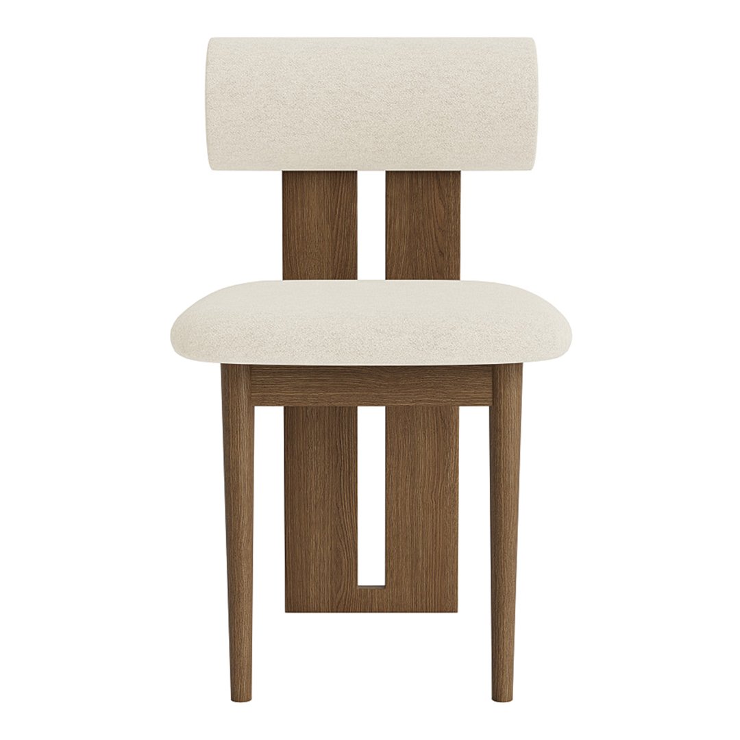 Modern Hippo Side Chair - Sturdy Wooden Accent Chair for Dining Room, Living Room & Office - Comfortable & Stylish Home Decor for Small Spaces